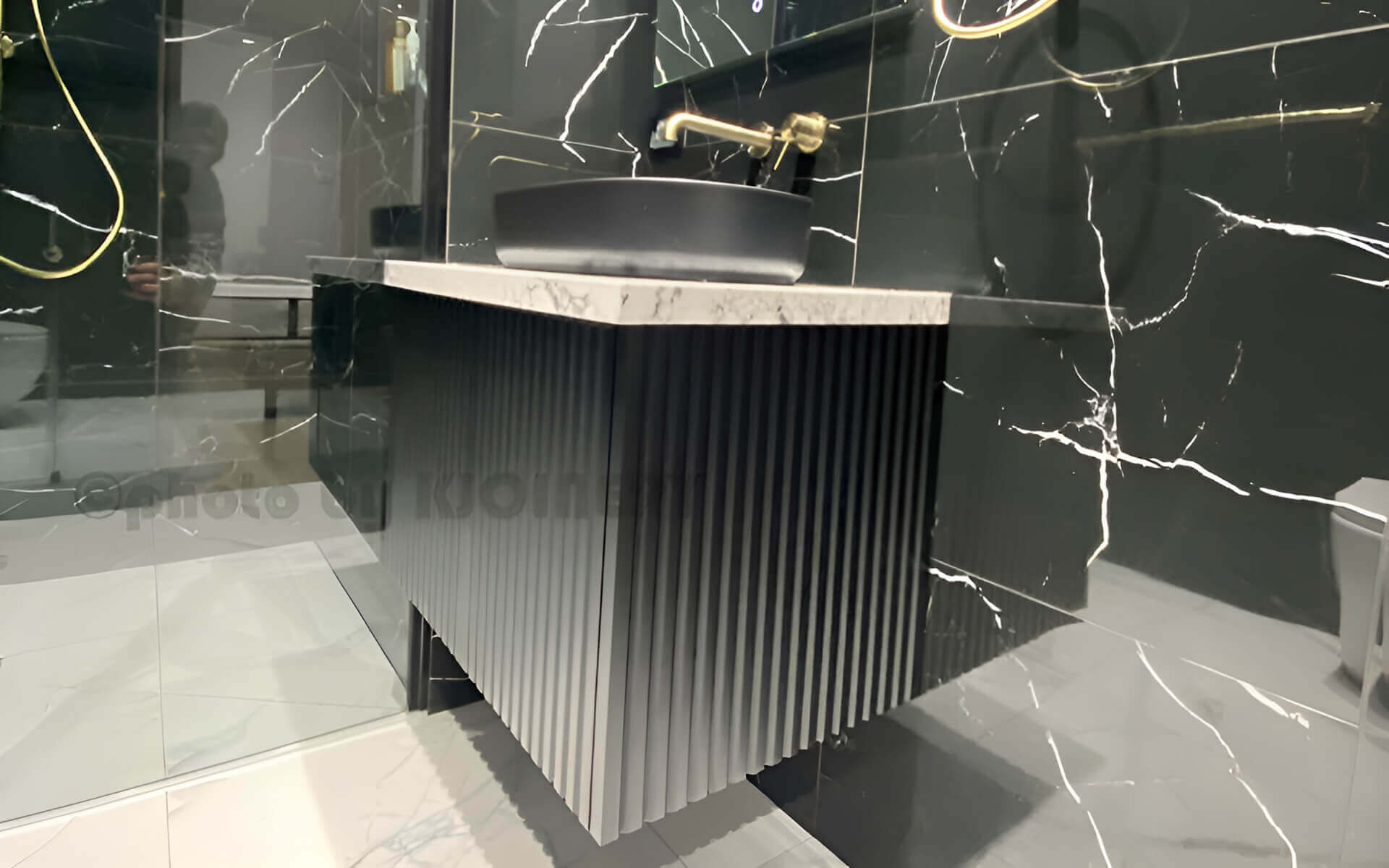 Bathroom cabinet and vanity installation Point Cook — wall-hung vanity with integrated storage and premium finish