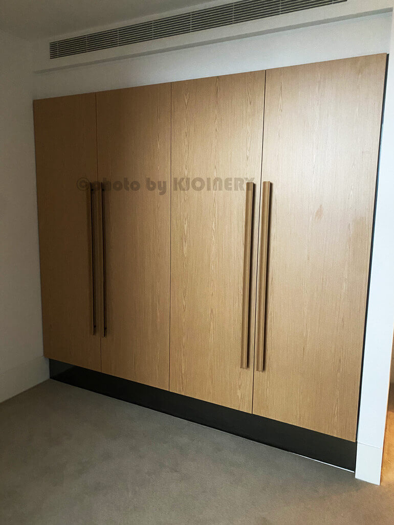 Built-in wardrobe with shelving in a Melbourne bedroom