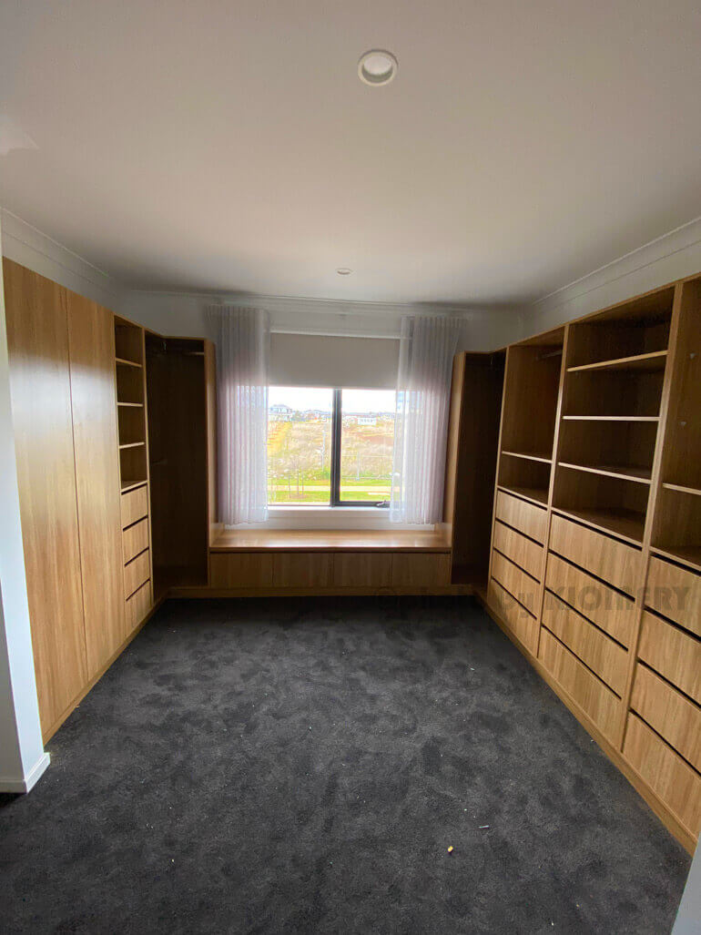 Custom walk-in closet installation in Melbourne