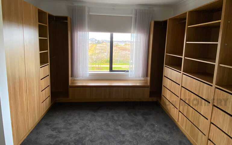 Custom walk-in closet cabinetry in Melbourne