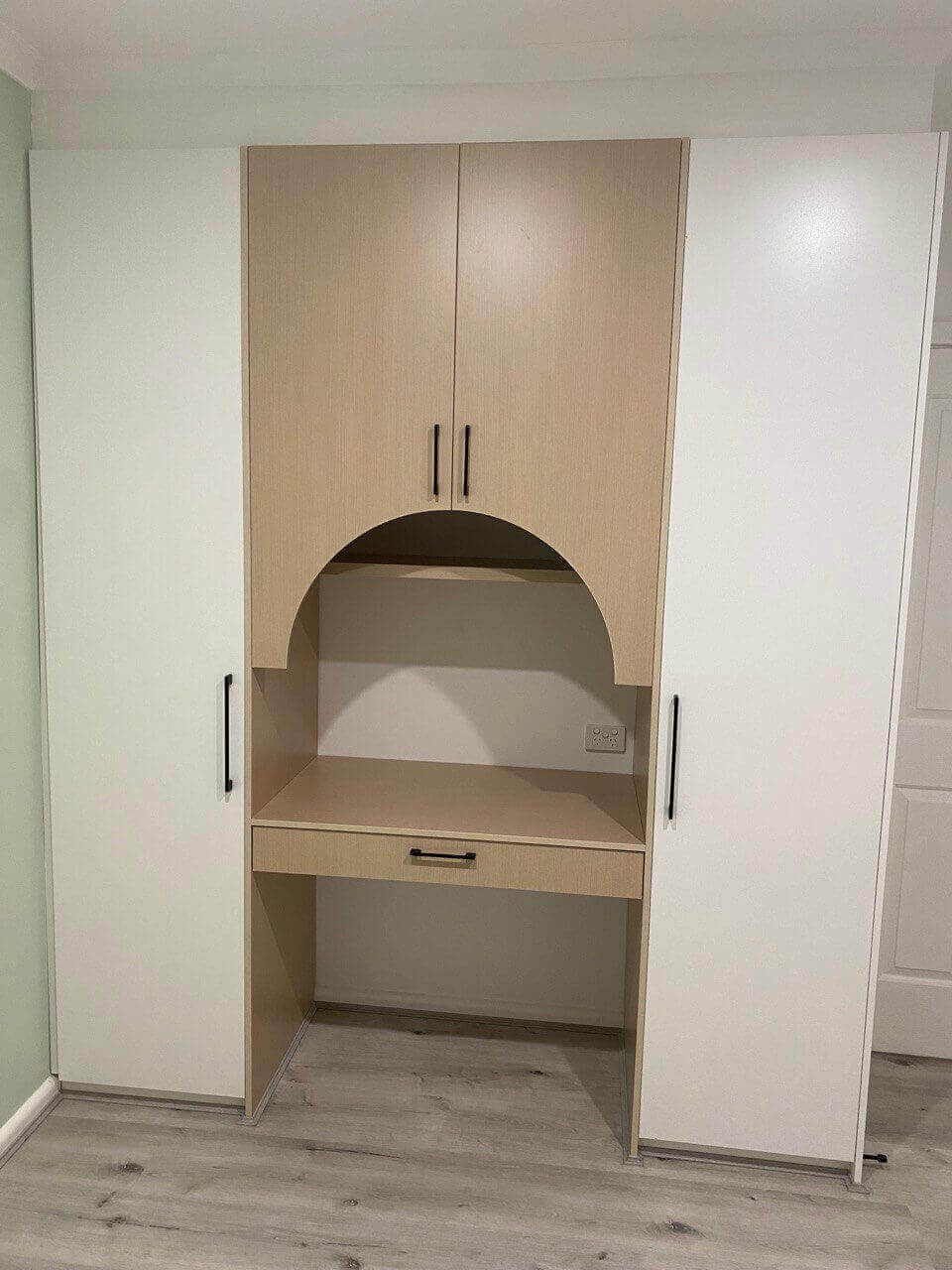 Study room cabinetry with modern finishes