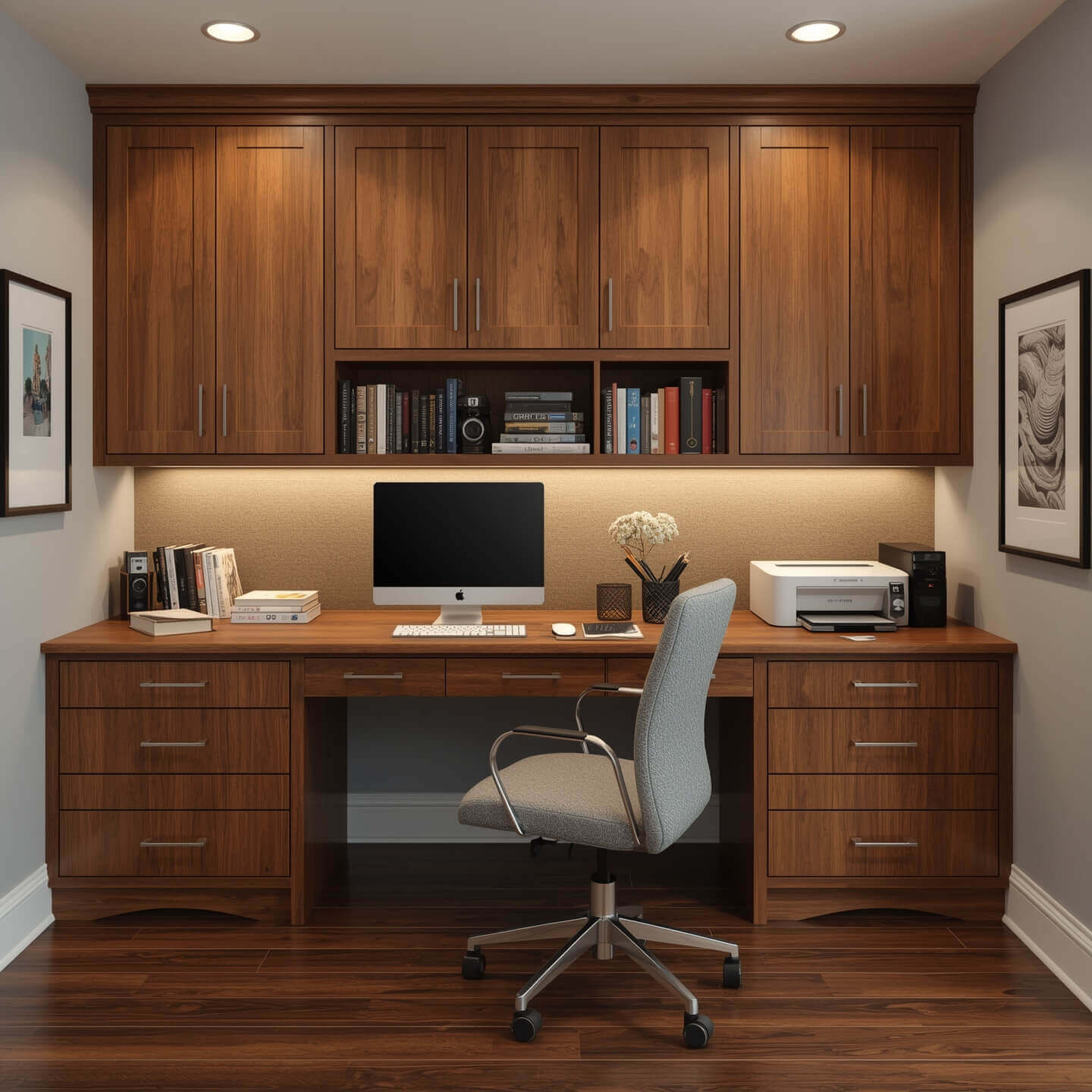 Study room with wardrobe combination