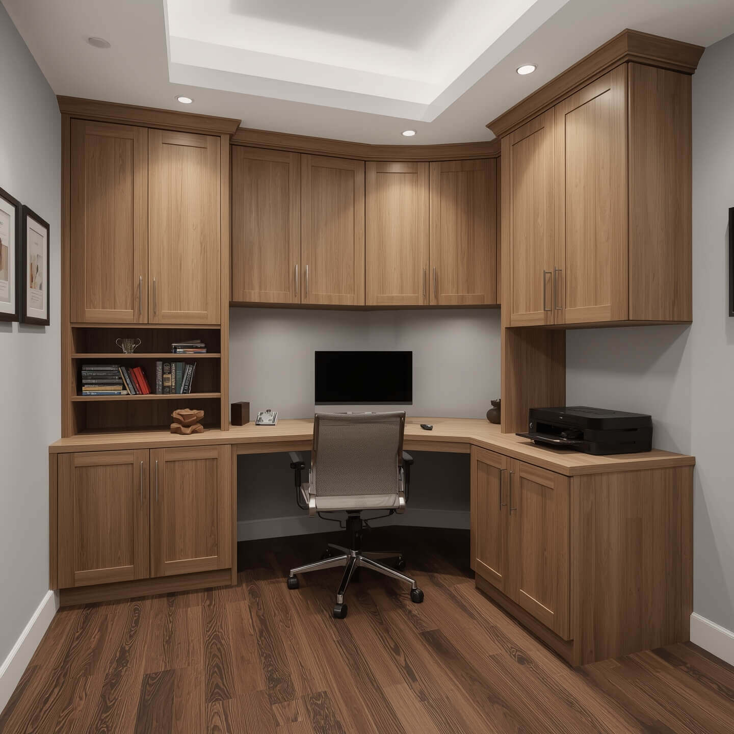 Professional study room cabinetry installation