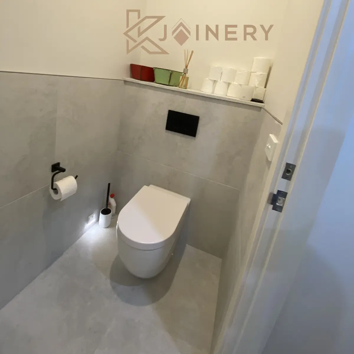 Separate WC renovation Ascot Vale — compact toilet room refurbishment with new tiles and fixtures