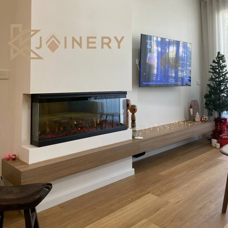 Wall-mounted TV cabinetry feature wall in Melbourne