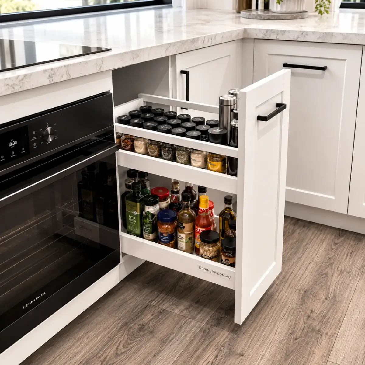 Custom cabinetry and joinery detail by KJoinery Australia