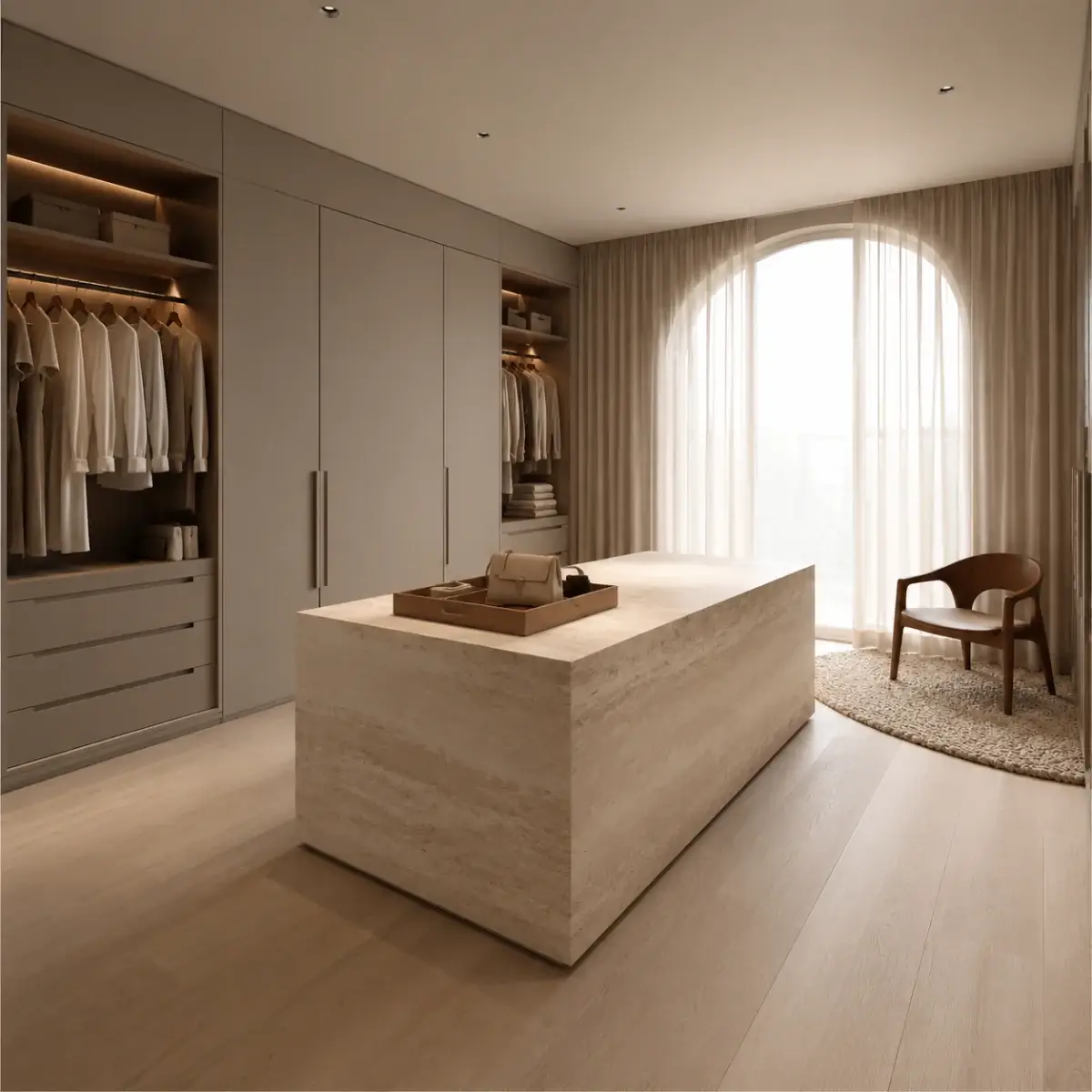 Custom walk-in robe with island in Rowville Melbourne
