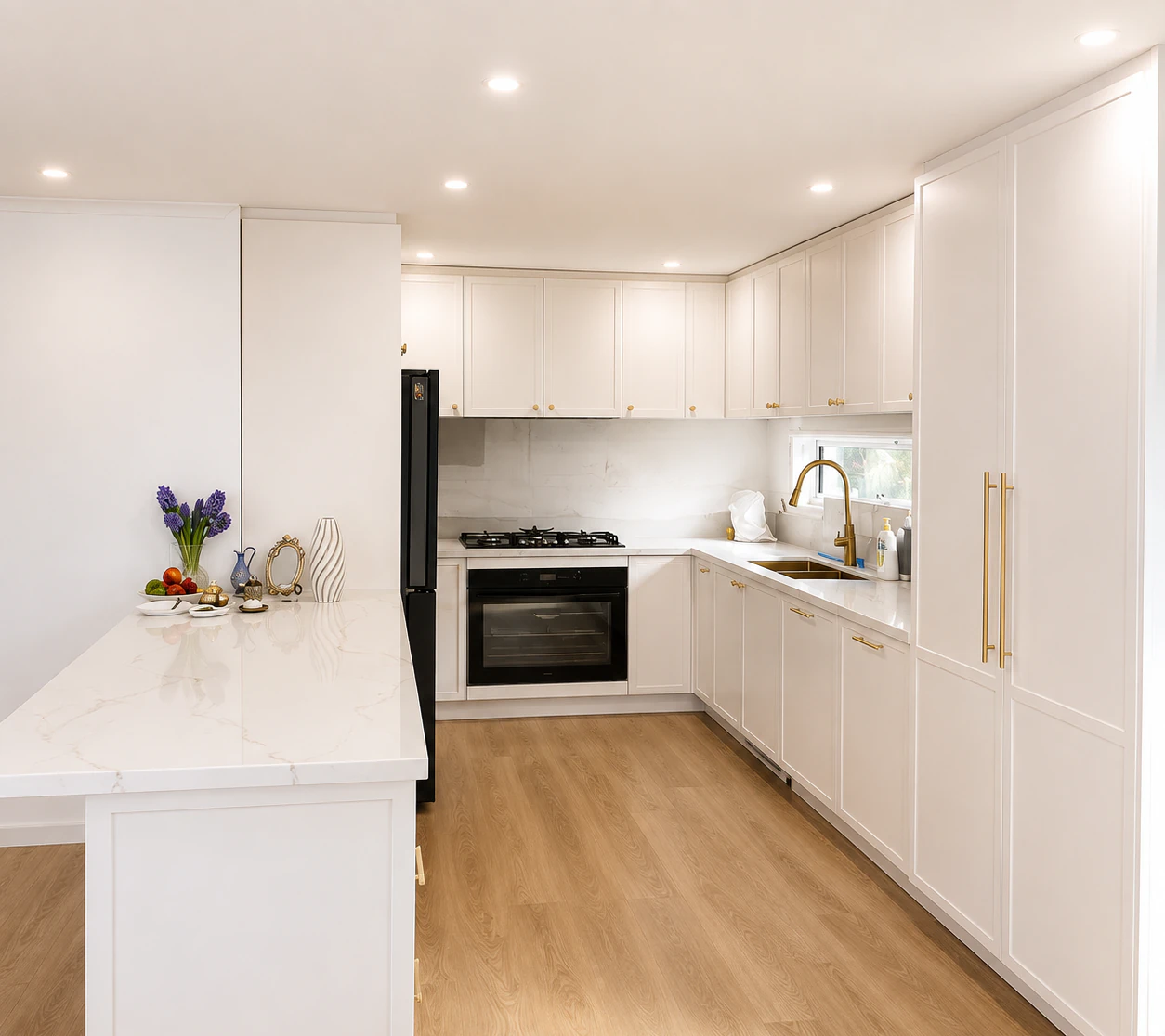 Custom kitchen cabinetry to the ceiling in Bulleen